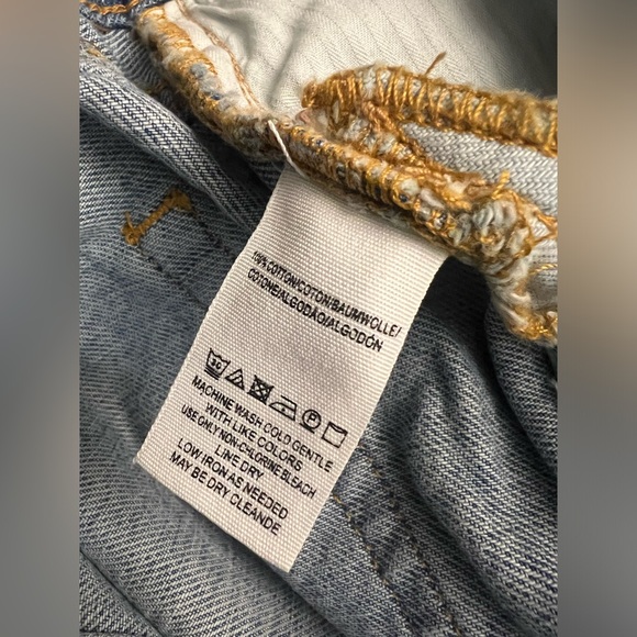 Free People Patched Up Indigo Denim Mini Skirt - Picture 7 of 9